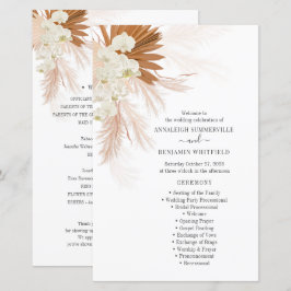 Programa Botánico de Boda de Pampas Grass Terracot