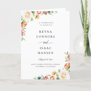 Programa Botánico de Boda Floral de Verano