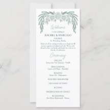 Programa Botánico de Boda Verde Floral