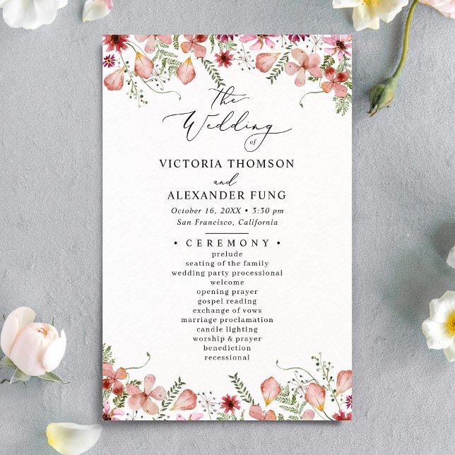 Programa Botánico Elegante de Boda (Subido por el creador)
