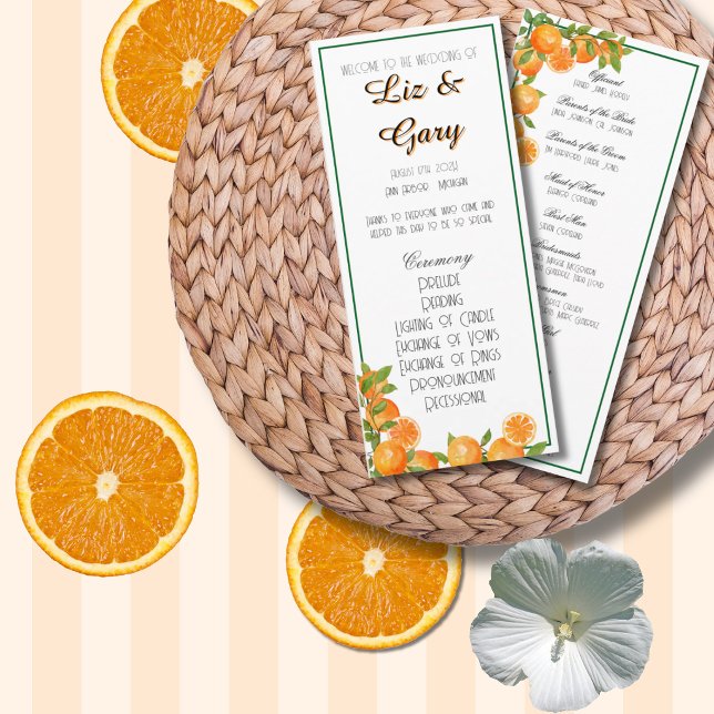 Programa Botánico Elegante Minimalista de Naranja (Subido por el creador)