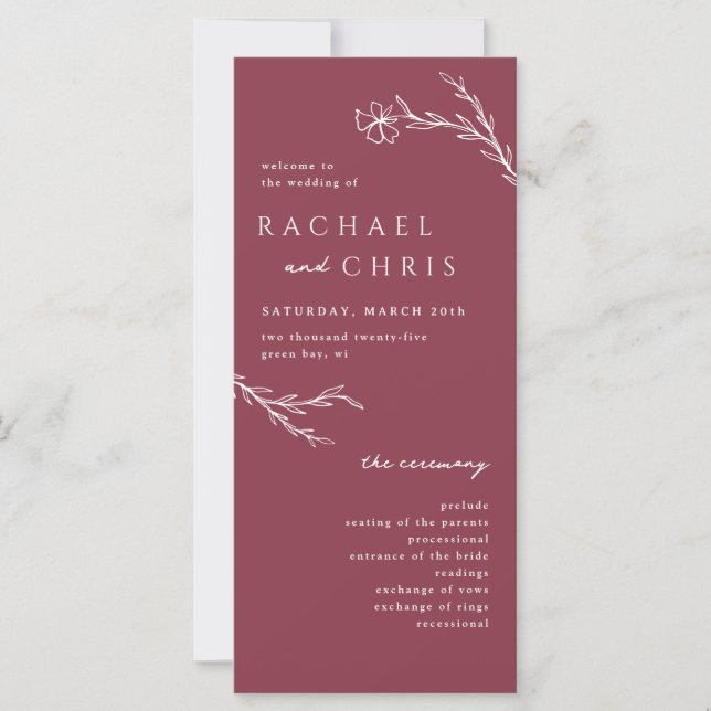 Programa Botánico Floral de Esténcil Moderno Berry (Anverso)