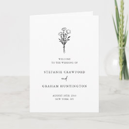 Programa Botánicos Minimalistas Boho Boda blanco y negro