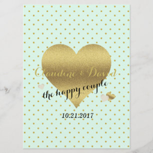 Programa BRIDE CO Mint Gold Polka Dot Elegant Wedding Fiest