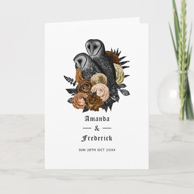 Programa Búhos Florales Ámbar Boda Gótica (Anverso)