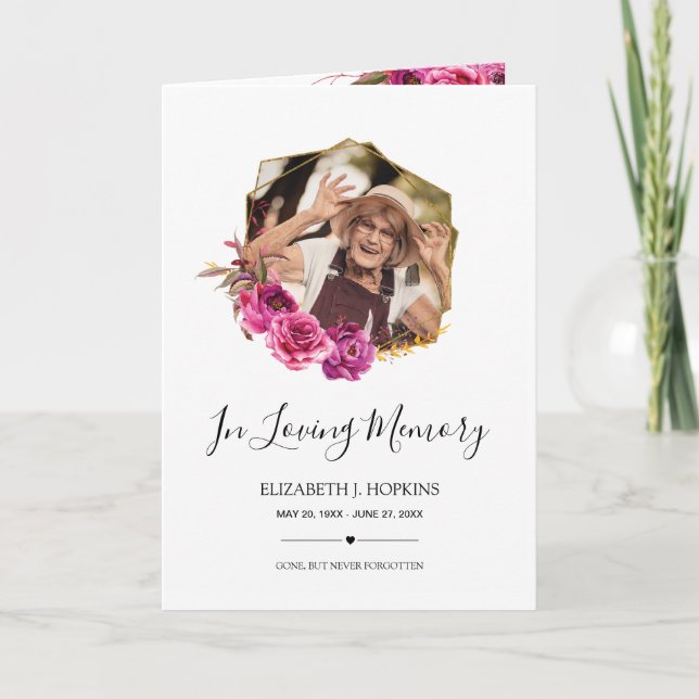 Programa Burgundy Blossom Marco Geométrico 2 Fosa Funeral (Anverso)