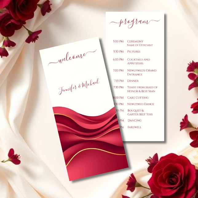 Programa Burgundy Wedding (Burgundy Wedding Program )