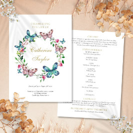 Programa Butterflies Memorial Funeral Orden De Servicio