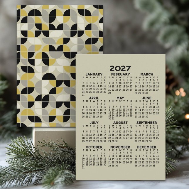 Programa Calendario 2027 - Patrón MCM en la parte posterior (2027 calendar)