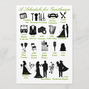 Programa Calendario de Itinerario de Boda para Padrinos
