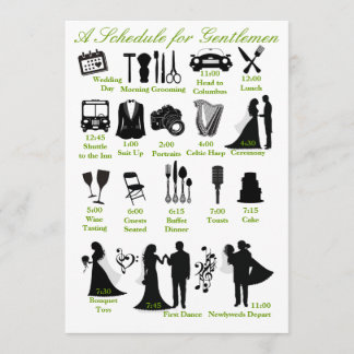 Programa Calendario de Itinerario de Boda para Padrinos