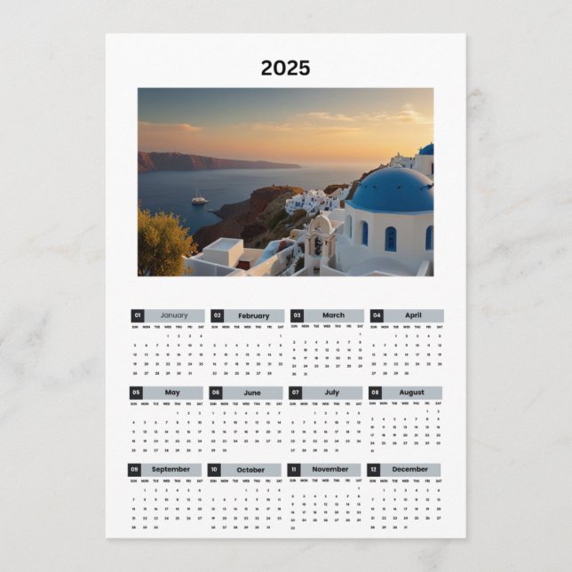 Programa Calendario de vistas panorámicas de Grecia (Anverso)