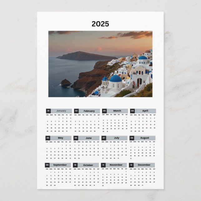 Programa Calendario de vistas panorámicas de Grecia (Anverso)