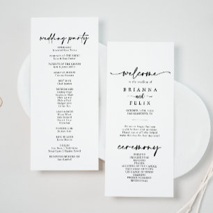 Programa Caligrafía Boda elegante moderna