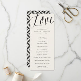 Programa Caligrafía de guión de amor Boda geométrico clásic