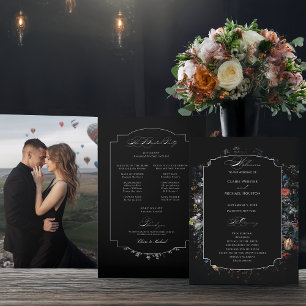 Programa Caligrafía floral negra Bella Artes