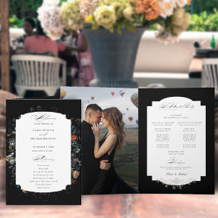 Programa Caligrafía floral negra Bella Artes