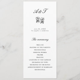 Programa Caligrafía moderna Boda blanco y negro