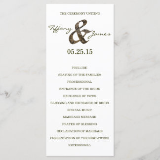 Programa Camo Ampersand Wedding