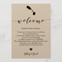 Carta de bienvenida a San Cristóbal y Nieves Boda 