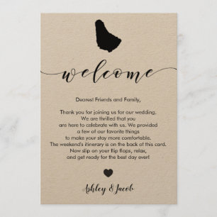 Programa Carta de bienvenida al Boda de Barbados e itinerar