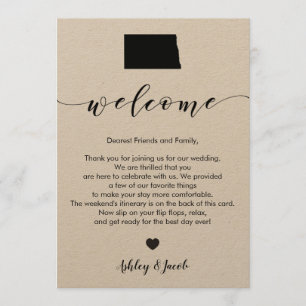 Programa Carta de bienvenida al Boda de Dakota del Norte e