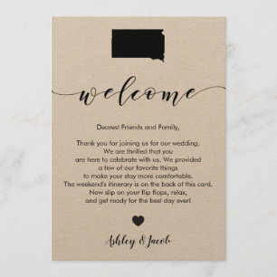 Programa Carta de bienvenida al Boda de Dakota del Sur e It