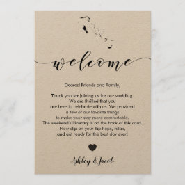 Programa Carta de bienvenida al Boda de las Bahamas e itine