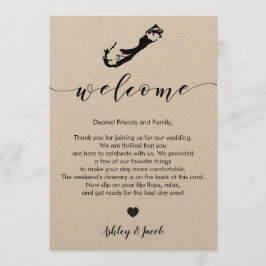 Programa Carta de bienvenida al Boda de las Bermudas y tarj