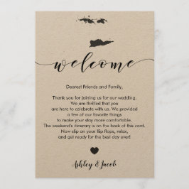 Programa Carta de bienvenida al Boda de las Islas Vírgenes