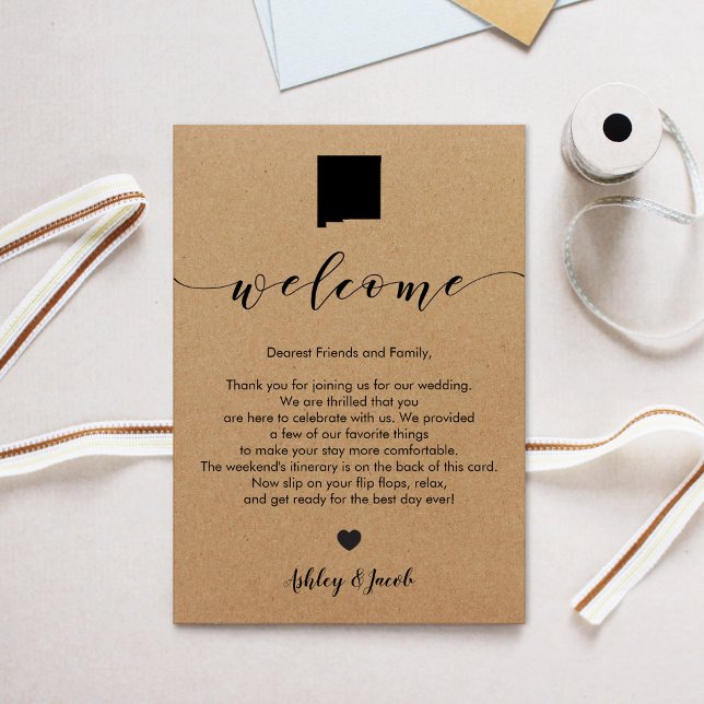 Programa Carta de bienvenida al Boda de Nuevo México y tarj (Subido por el creador)