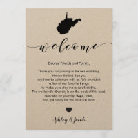 Carta de bienvenida al Boda de Virginia Occidental