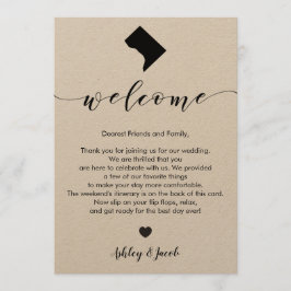 Programa Carta de bienvenida al Boda de Washington DC e Iti