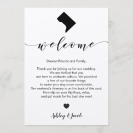 Programa Carta de bienvenida al Boda de Washington DC e Iti