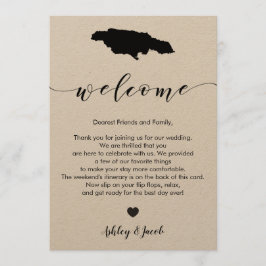 Programa Carta de bienvenida al Boda jamaiquino e itinerari