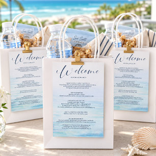 Programa Carta de bienvenida al itinerario de la boda de pl