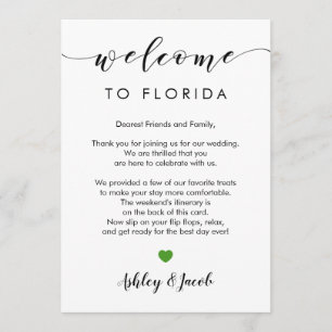 Programa Carta de bienvenida boda e Itinerario de fin de se