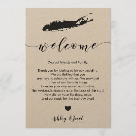 Programa Carta de bienvenida de Boda de Long Island e Itine