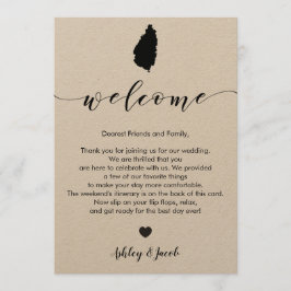 Programa Carta de bienvenida de Boda de Santa Lucía y Tarje