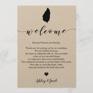 Programa Carta de bienvenida de Boda de Santa Lucía y Tarje