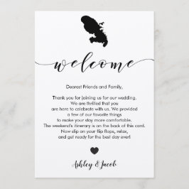 Programa Carta de bienvenida de Martinica Boda e Itinerario