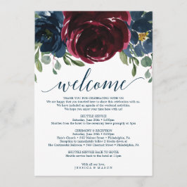 Programa Carta tineraria de bienvenida a Boda de la Marina