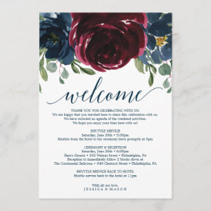 Programa Carta tineraria de bienvenida a Boda de la Marina