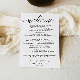 Programa Carta tineraria de bienvenida al boda - Bolsa de h