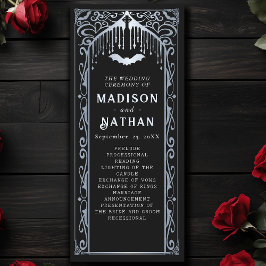 Programa Catedral de Vampiro Plateado Boda Gótico