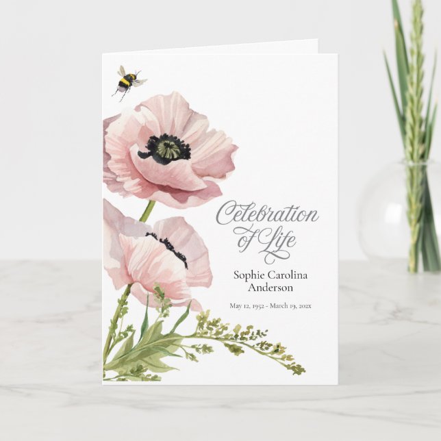 Programa "Celebración de la Vida" de Poppies Rosad (Anverso)