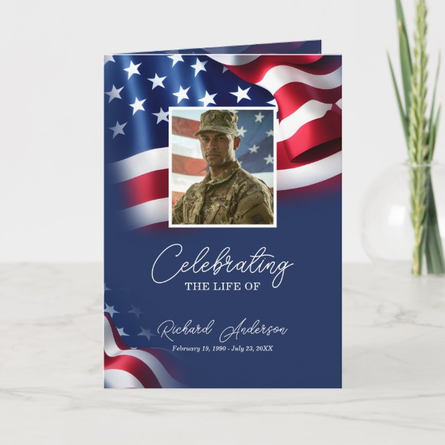 Programa Celebración de la vida de veterano militar, bander (Anverso)