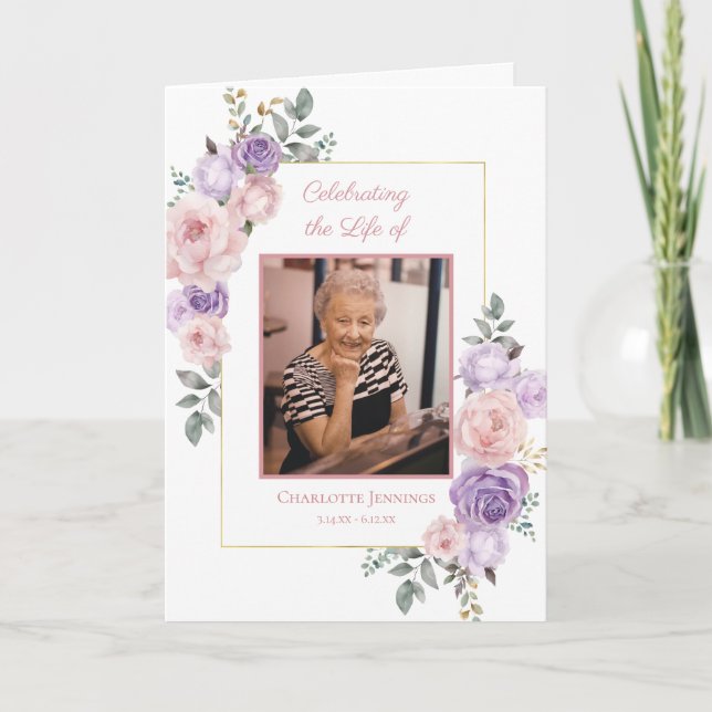 Programa Celebración de la vida en el funeral de las flores (Anverso)