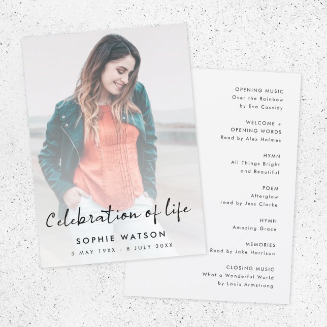 Programa Celebración de la vida | Orden funeraria de servic (Subido por el creador)