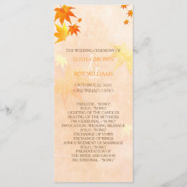 Programa Celebración del Boda de arce de otoño